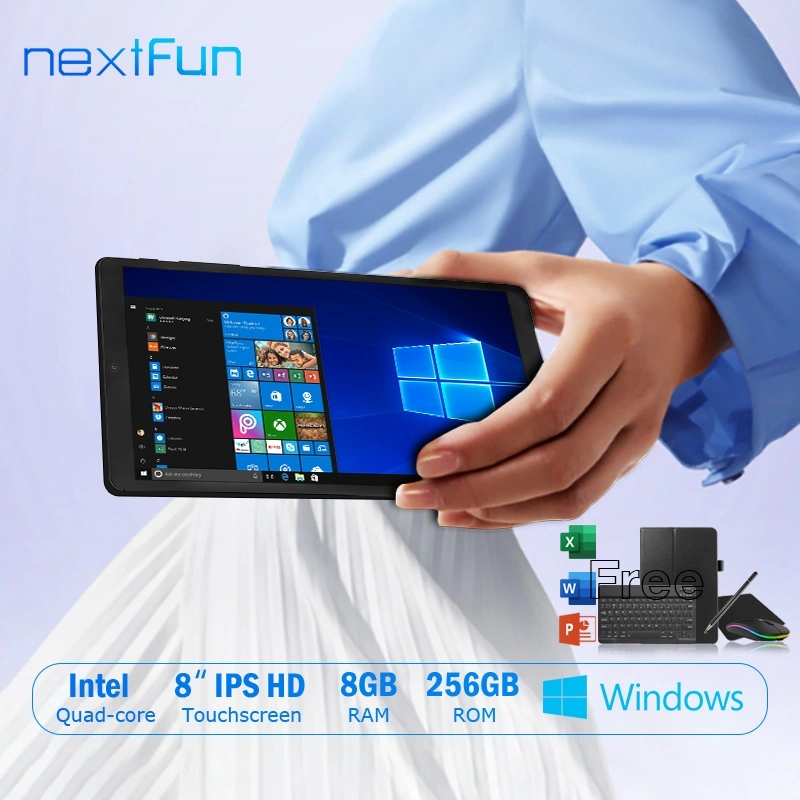 NEXTFUN TABLET WINDOWS 8GB/256GB 8" POCKET TOUCH SCREEN LAPTOP 2 IN 1 INTEL QUAD CORE IPS HD