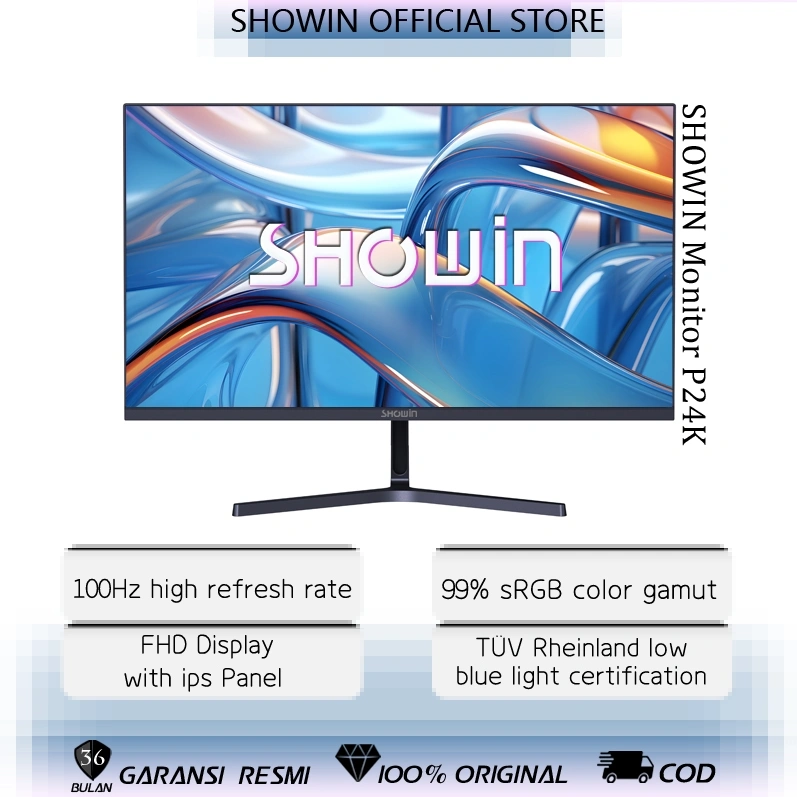 Showin Monitor 20 Inch 22 Inch 24 Inch 24.5 Inch   27 Inch 180/100Hz/75Hz Panel IPS HDMI / VGA Garansi 3 Tahun 1080P monitor gaming