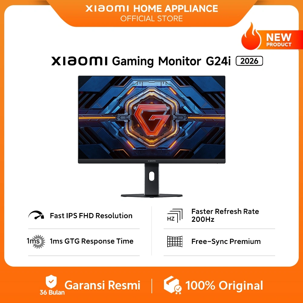 Xiaomi Gaming Monitor G24i 2026 | Fast IPS FHD Resolution | Faster Refresh Rate 200Hz | 1ms GTG Response Time | Free-Sync Premium [Official Store]