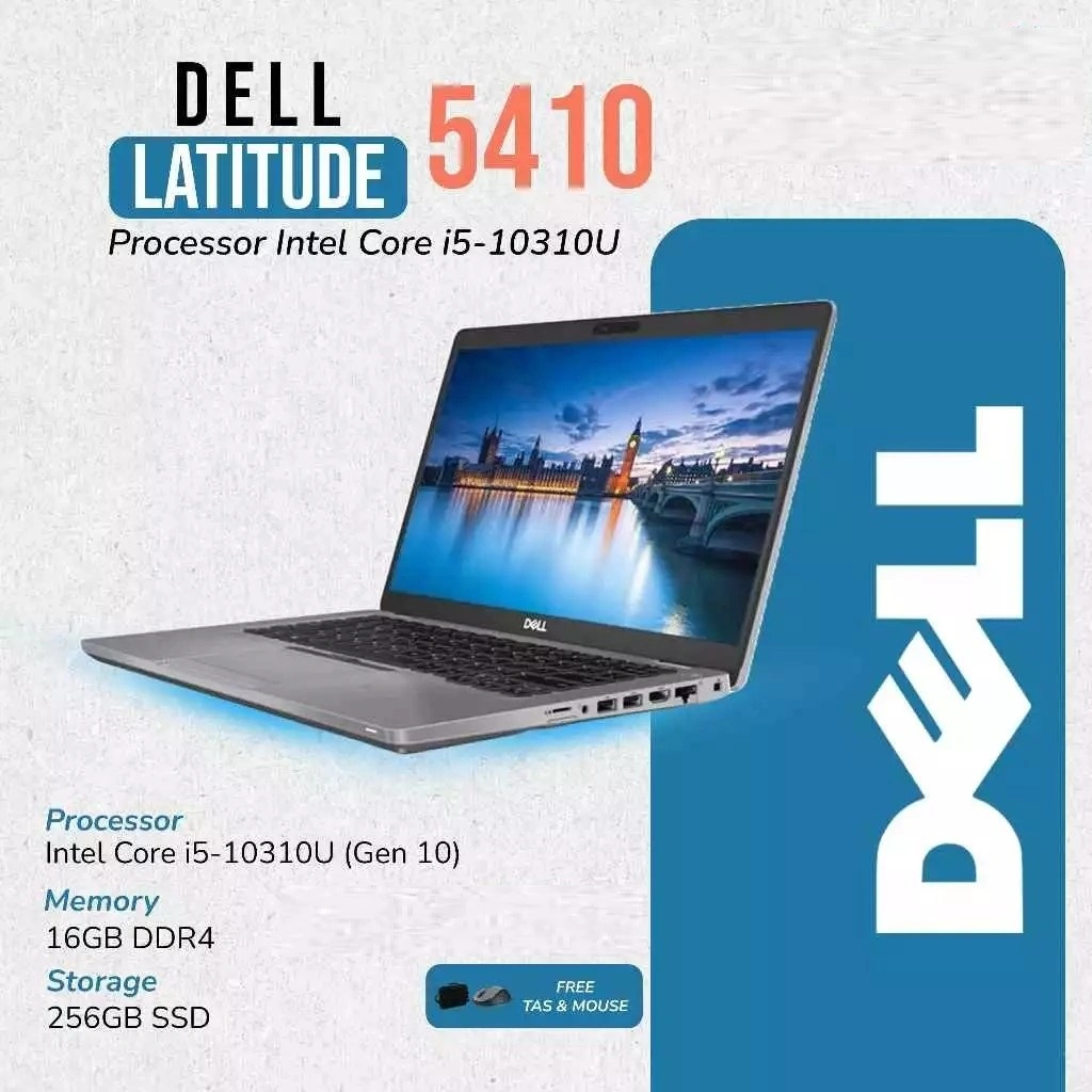 Laptop Dell 5410 Core i5 Gen 10 Ram 16GB/1TB SSD Layar 14inch - Dell 5420 Core i5 Gen 11th FREE MOUSE dan TAS