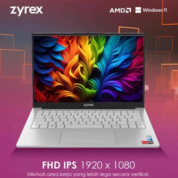 ZYREX D-TECH PRO V1 AMD RYZEN 5 6600H 16GB 512GB SSD Win 11 14.0" FHD IPS BackLit 1 Year