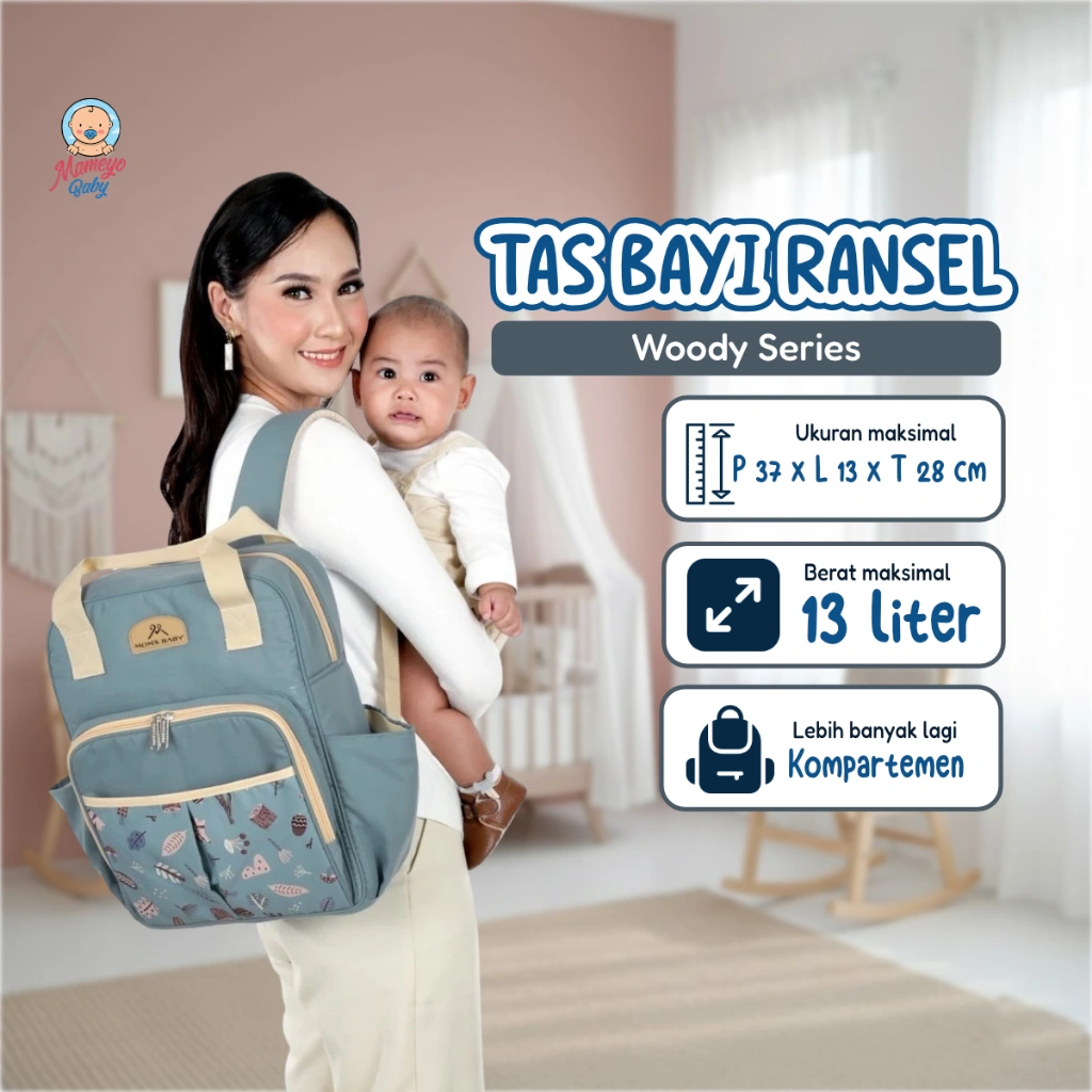MOMS BABY Tas Bayi Ransel Woody Series