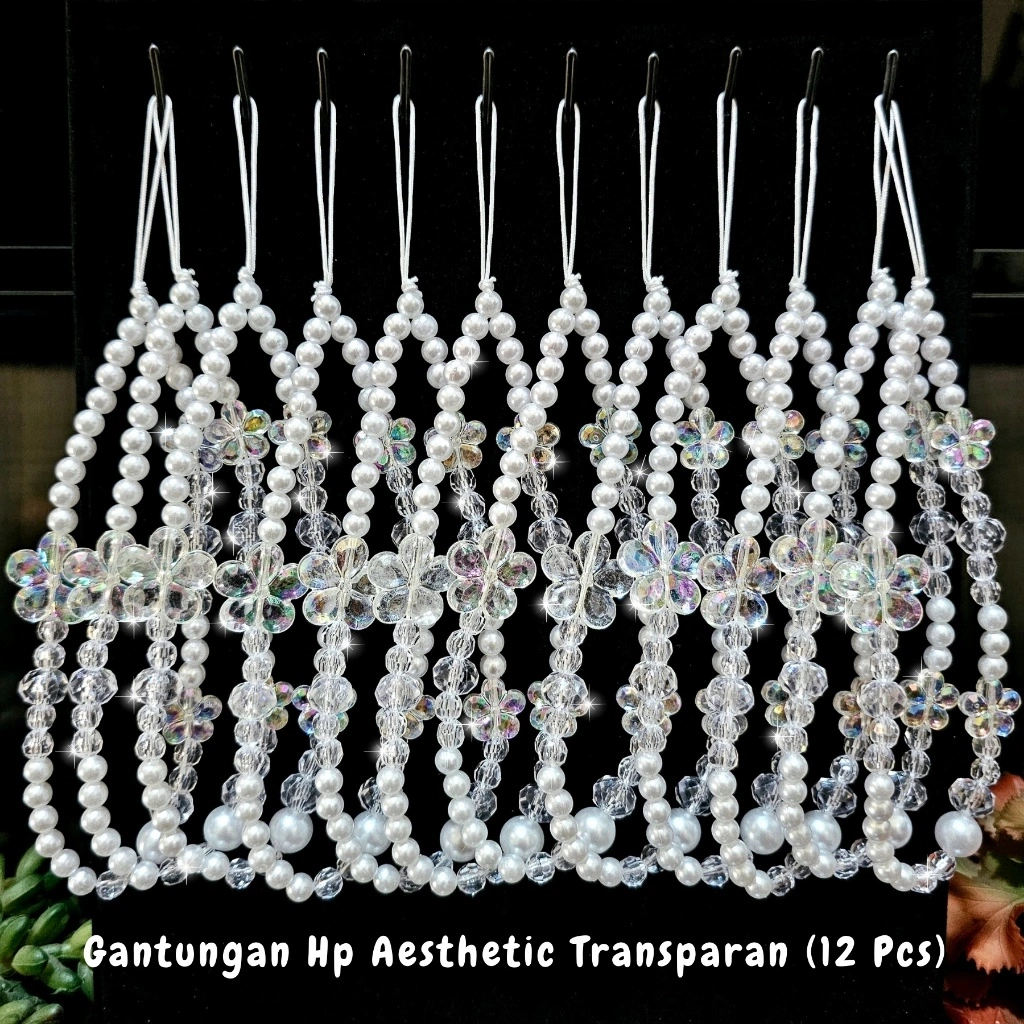 (12 pcs) Gantungan Hp Aesthetic Korea Phone Strap Hp Grosir Lusinan - GH072