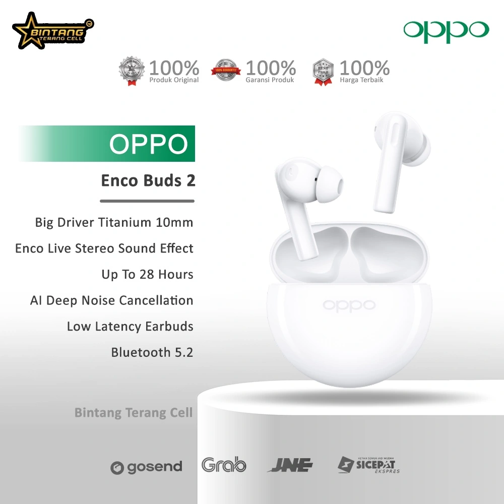 OPPO ENCO BUDS 2 Powerfull Bass [battery up tp 28 hours]