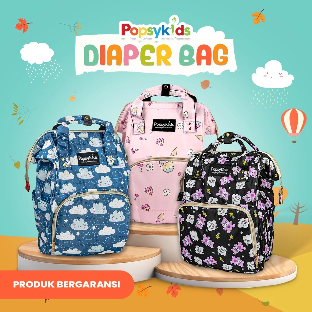 PopsyKids Multifunction Baby Diaper Bag 