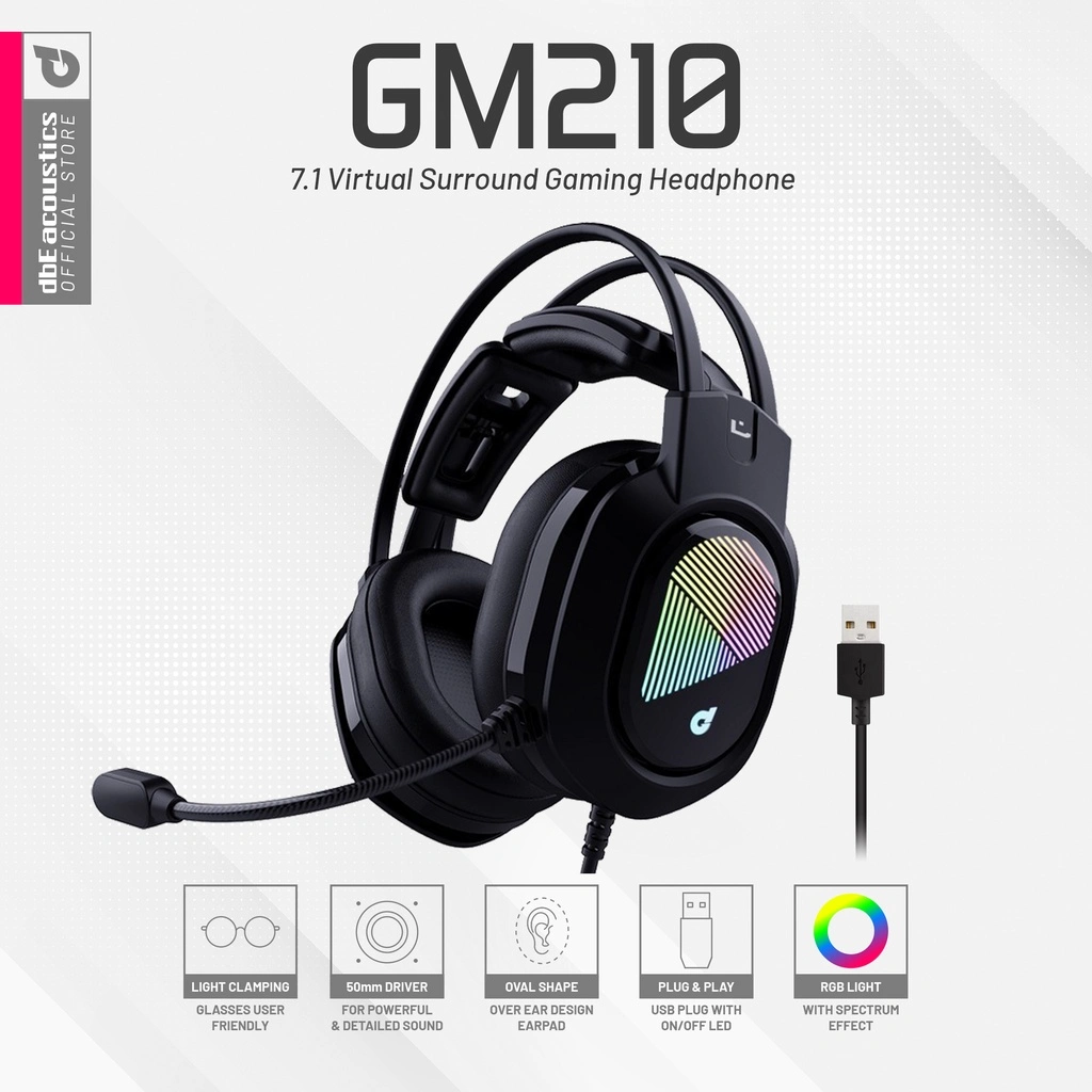 dbE GM210 7.1 Virtual Surround Gaming Headphone