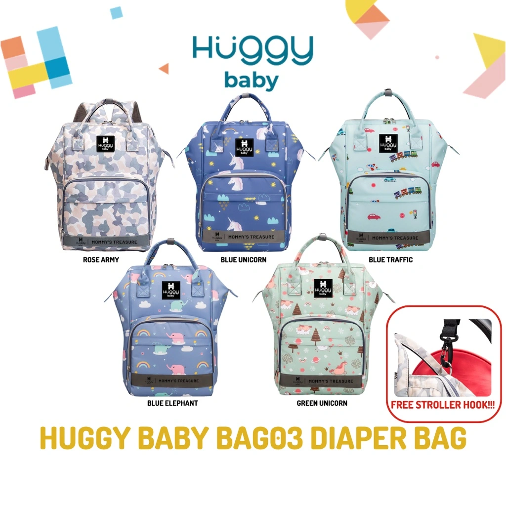 Huggy Baby BAG03 Diaper Bag | Tas Perlengkapan Multifungsi Bayi Anak