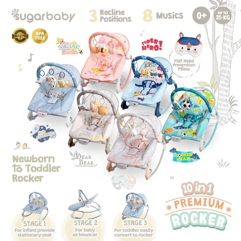 MOMMYNME SUGARBABY BOUNCER BAYI 10 in 1 PREMIUM ROCKER