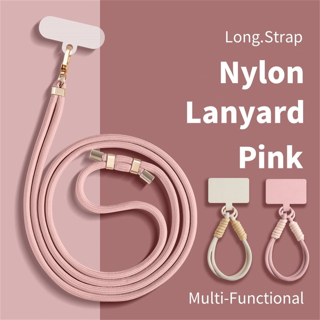 INS Style Braid Mobile Phone Crossbody Long Lanyard Fashion Solid Color Anti-loss Short Wrist Band Pendant Hanging Strap Rope for IPhone