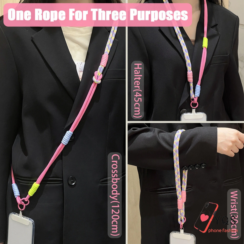 Tali HP Lanyard Weave Phone Strap Anti-lost Universal Case Crossbody Shoulder Card Lanyard Gantungan Tali HP Panjang