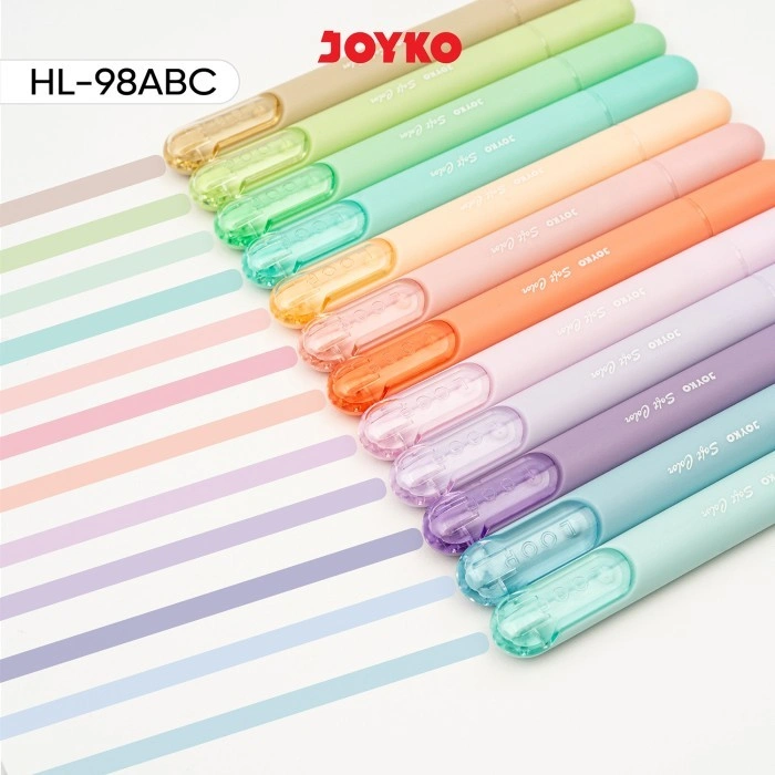 Penanda Berwarna Highlighter Joyko HL-98 Soft Color