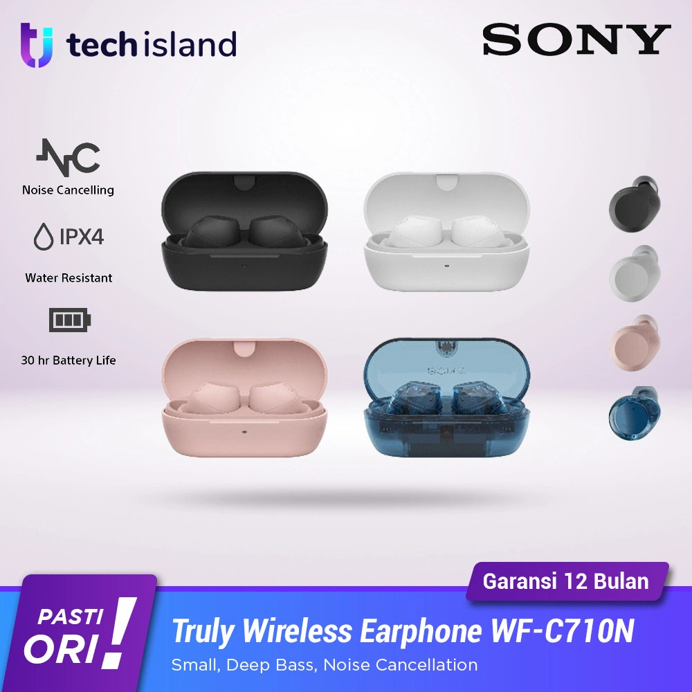 Sony WF-C710N Wireless In-Ear Headphones with Deep Bass, 15H Battery Life, and Comfortable Fit
