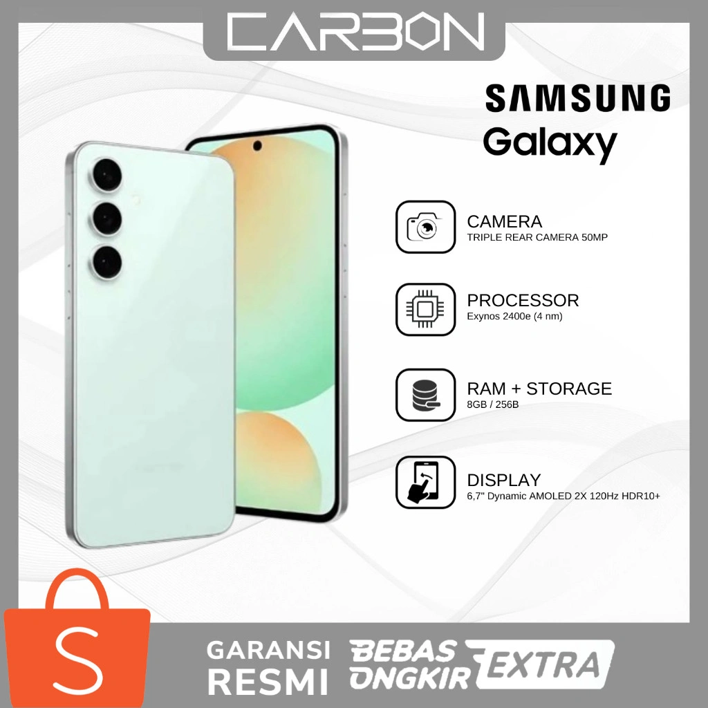 [Free Upgrade From 8/128GB] Samsung Galaxy S24 FE [8/256GB] - [Blue, Graphite, Gray] Smartphone AI, AI Phone, Handphone AI, Kamera 50MP, Layar besar, RAM besar, Baterai tahan lama NFC AI