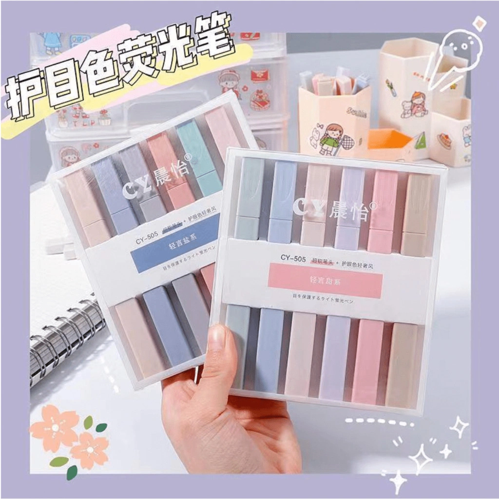1 Set 6 PCS Stabilo Warna Pastel - Highlighter 6 Warna - Stabilo Murah - Stabilo Set - Morandi Seriesa [THEHANSCORNER]