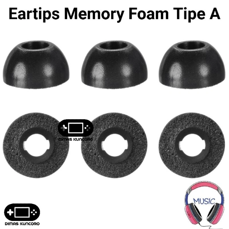 Eartips Memory Foam Tipe A busa eartip huawei freebuds pro 5i 4i sennheiser momentum tws 2 tws