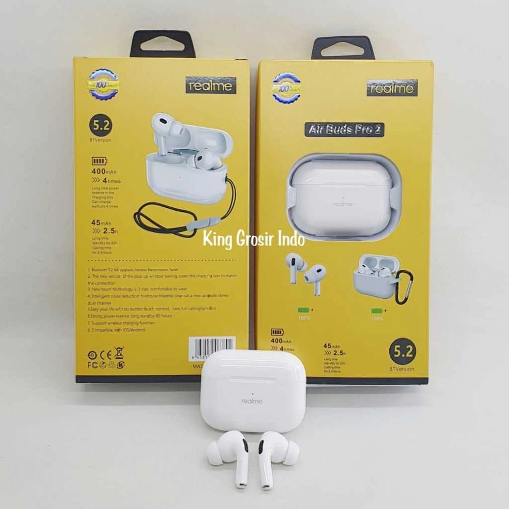 Headset Bluetooth Realme Air Buds Pro 2 Plus Case Wireless Earphone Bluetooth