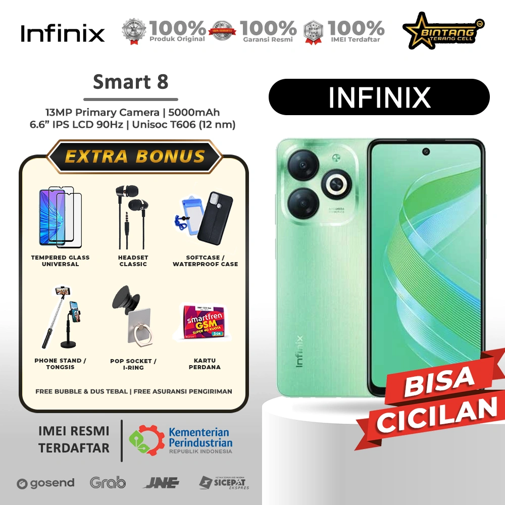 infinix smart 8 pro 8/128Gb smart 8 ram 4/128Gb ram 3/64Gb Garansi resmi