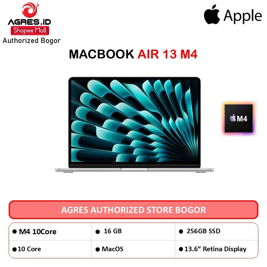 APPLE MACBOOK AIR 13 M4 8C GPU 16GB 256GB 10C CPU