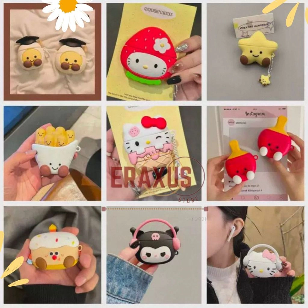 Eraxus Case Huawei FreeBuds SE 3 / FreeBuds SE 2 Case Kreatif Karakter Lucu Kartun Soft Silikon Earphone Cover