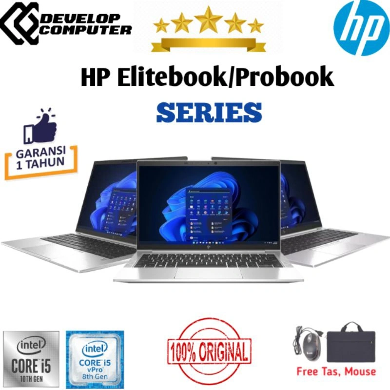 Laptop Hp Elitebook/Probook Intel Core i5/i7 Ram 16GB  MULUS BERGARANSI 1 TAHUN
