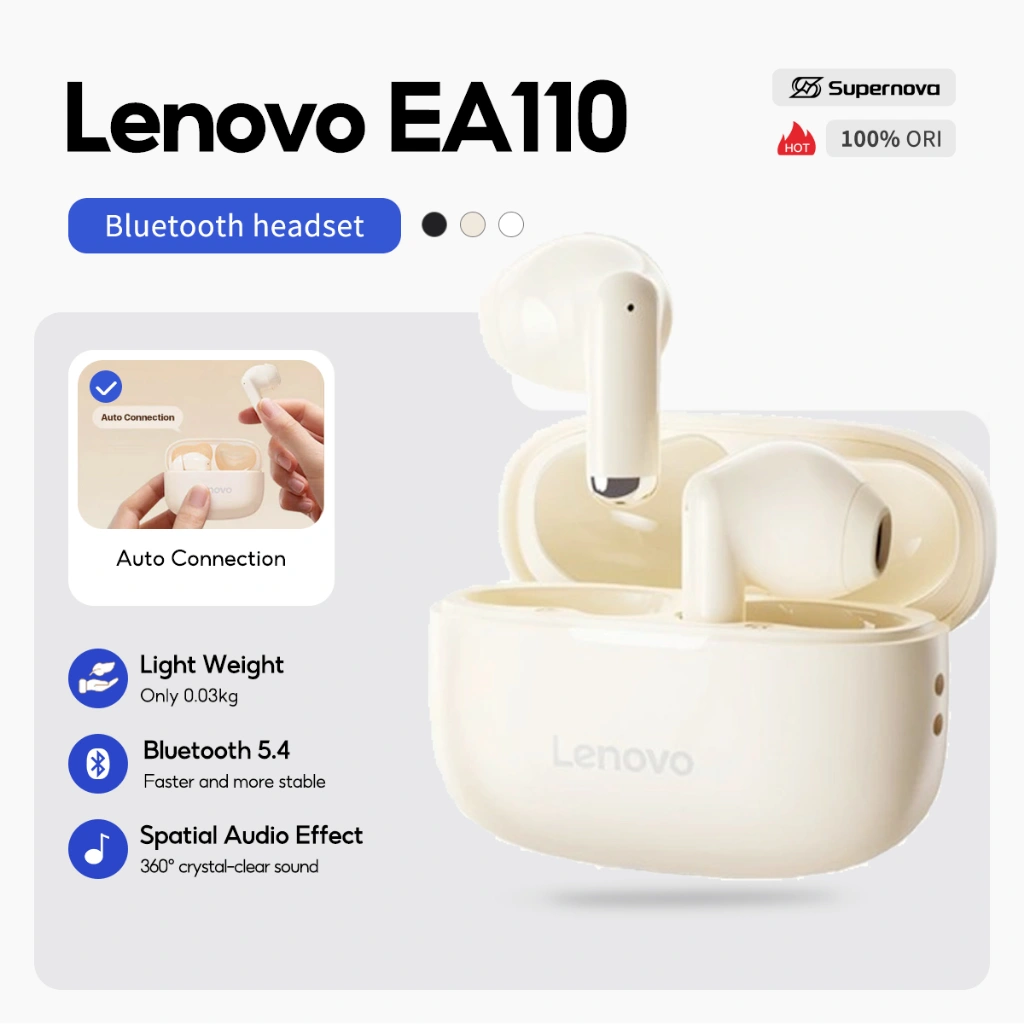 LENOVO THINKPLUS EA110 TRUE WIRELESS BLUETOOTH MINI EARBUDS TWS HD SOUND IPX7