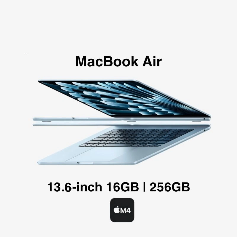 Laptop MacBook Air M4 chip 10 core CPU and 8 core GPU ram 16GB ssd 256GB 13.6" IPS MAC OS