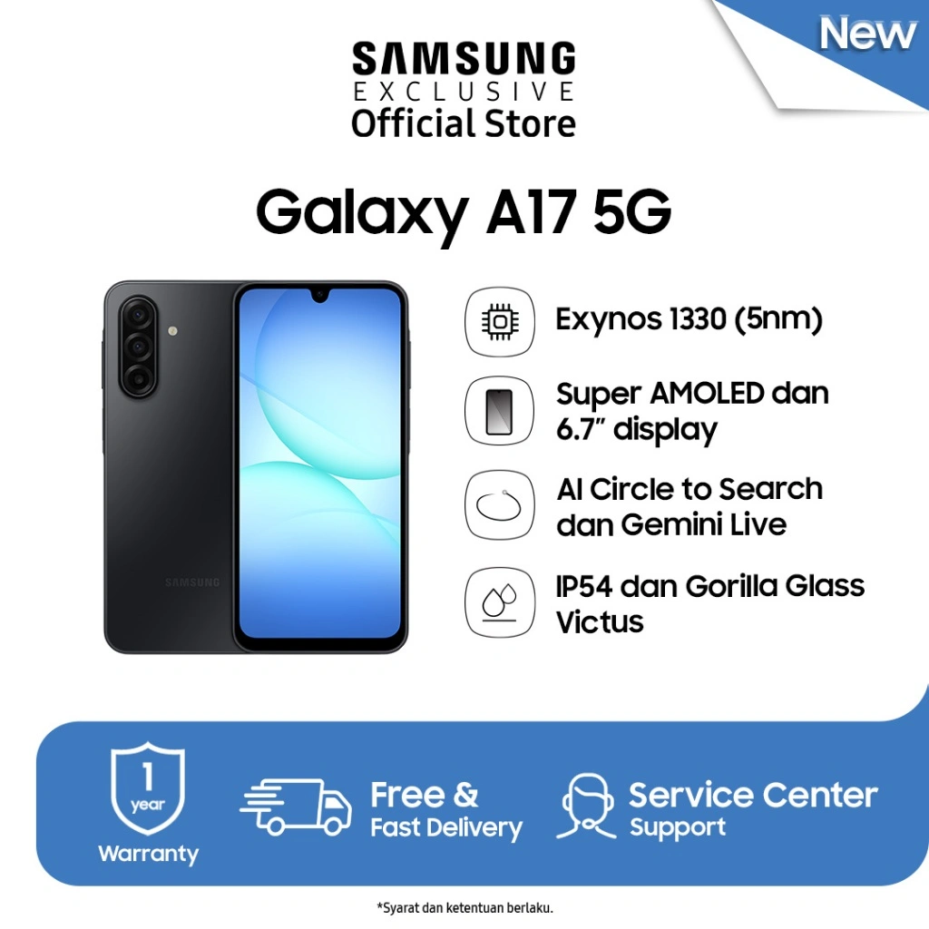 Samsung Galaxy A17 5G 8/128GB - Black | Smartphone AI | Android | 5000 mAh