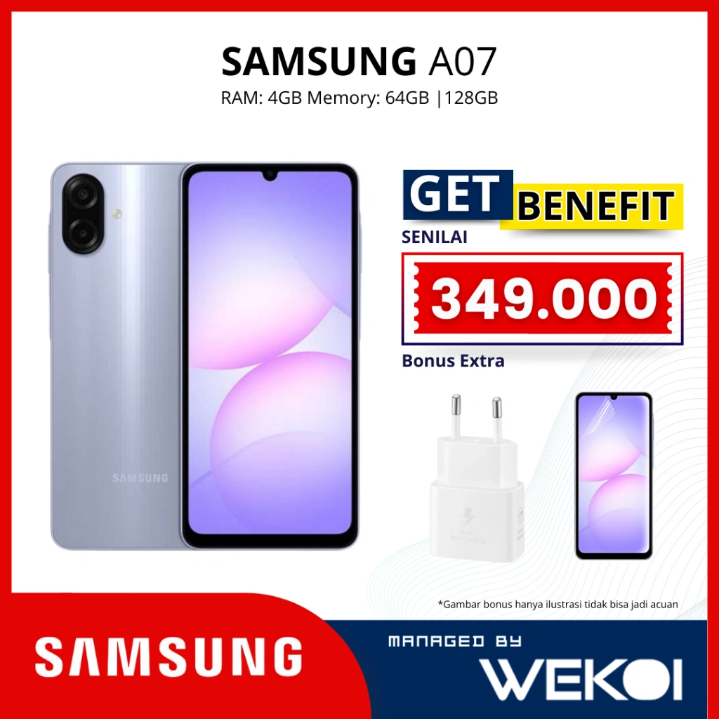 Promo Samsung Galaxy A07 Smartphone Original Ram 4/64GB Garansi Resmi 1 Tahun