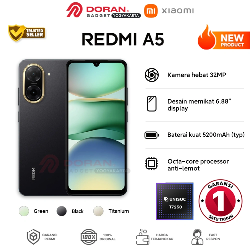 Xiaomi Redmi A5 (4+4GB*/128GB) 32MP 6.88"display 5200mAh | Octa-Core prosesor