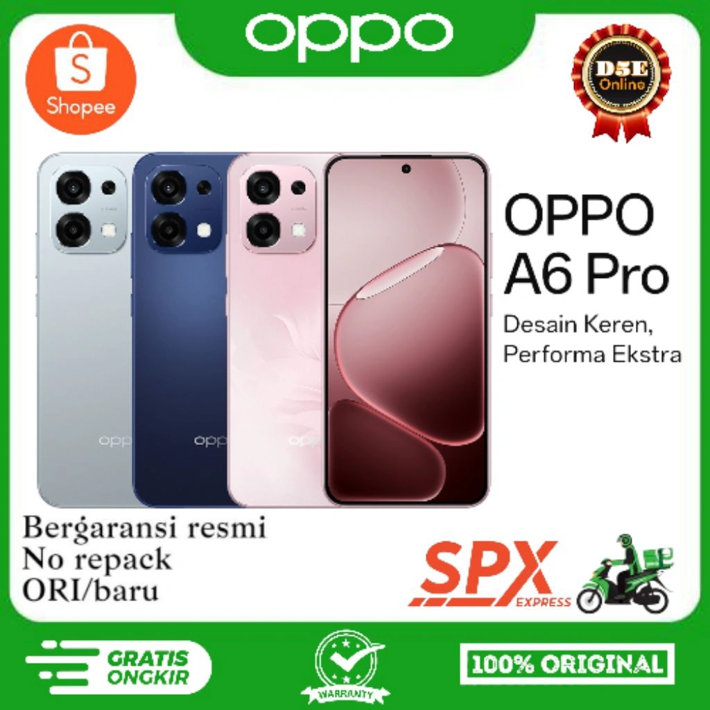 Oppo A6 Pro 4G tahan air dan debu, tahan benturan, 7000mAh bergaransi resmi