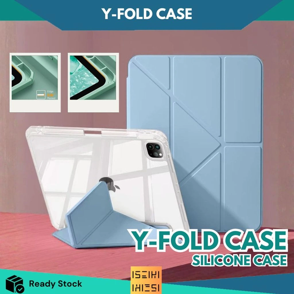 Acrylic Y-Fold Case Redmi Pad 2 11" / Redmi Pad Pro 12.1" / Mi Pad 7 11" / Redmi Pad SE 8.7" Anti Bend Trifold Auto Smart Lock Cover Casing With Pen Slot Cover Tablet