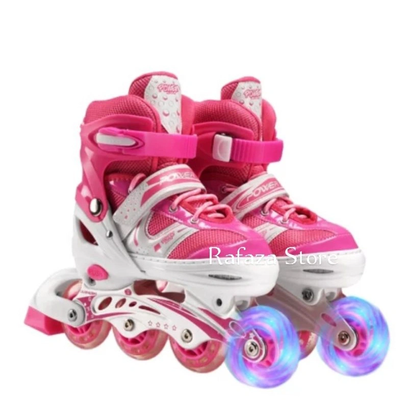 NEW!!! Sepatu Roda Anak Perempuan Dan Laki-laki + baut bajaj & Roda Depan Hidup Lampu