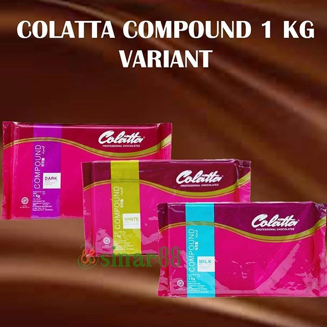 Coklat Cokelat White Dark Chocolate DCC Batang Batangan Cokelat COLATTA Compound 1kg 1 kg