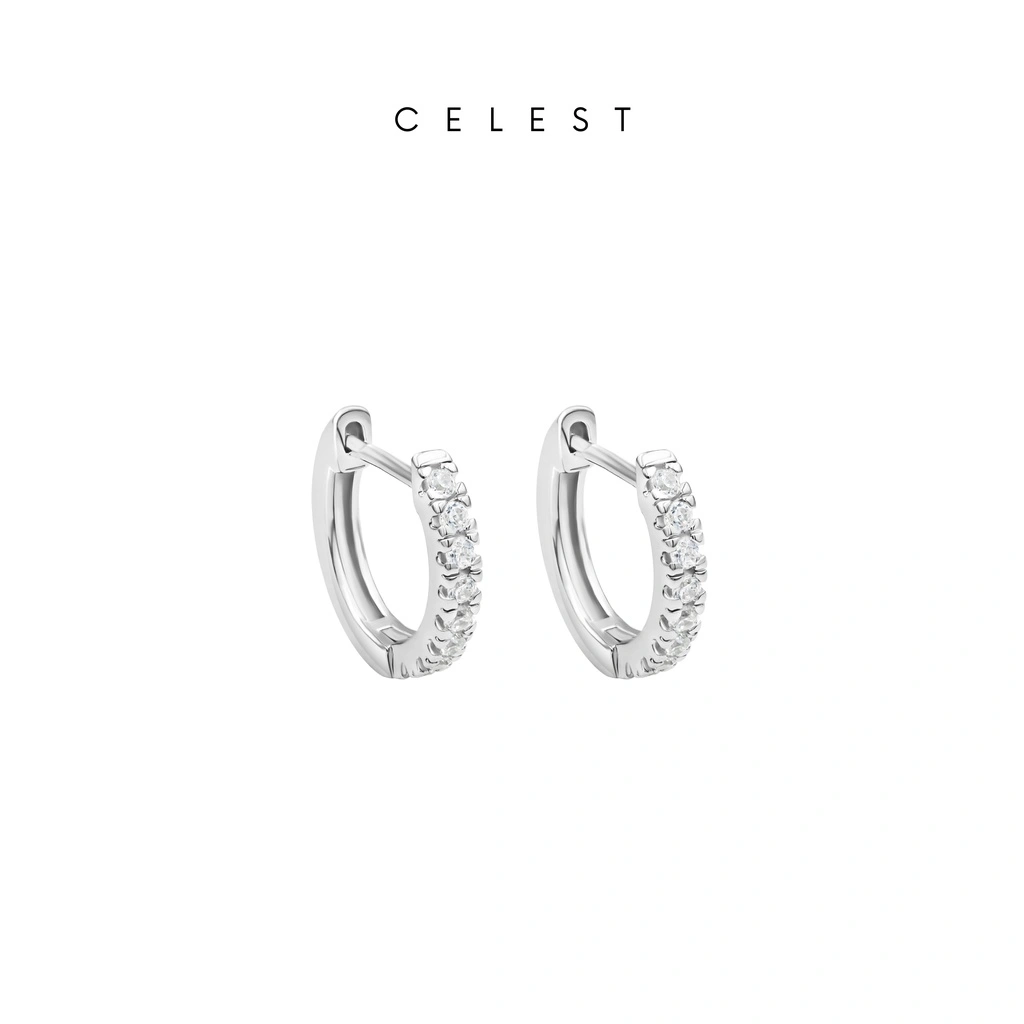 Celest - Lilou Silver Earrings Jewelry | Anting Emas Asli 18K Bersertifikat | Perhiasan Lapis Emas 18 Karat Gold Plated | Kado Aksesoris Pernikahan Anniversary Ulang Tahun | Gift Box Mewah