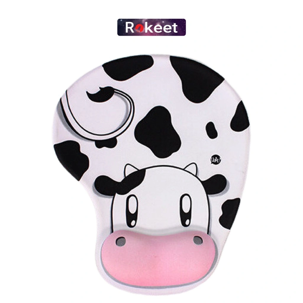 Rokeet Mouse Pad Silikon Dengan Bantalan Pergelangan Tangan Motif Kartun Lucu Anti Slip Original