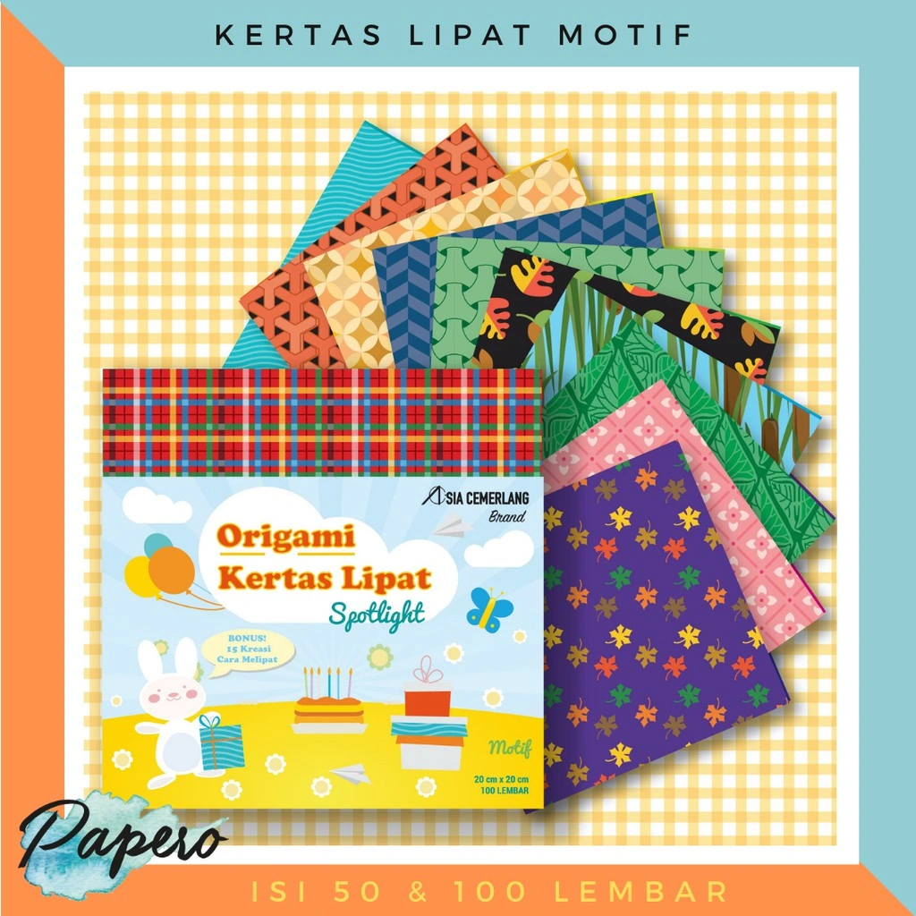 Kertas Lipat Origami Motif