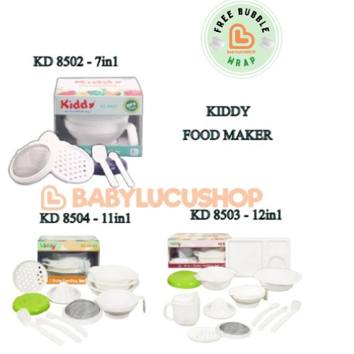 KIDDY Baby Food Maker Set 7 in 1 (8502) | Perlengkapan Mpasi Bayi Saringan Mpasi Bayi Set Baby Foodmaker | Alat Pengolah MPASI Food Maker