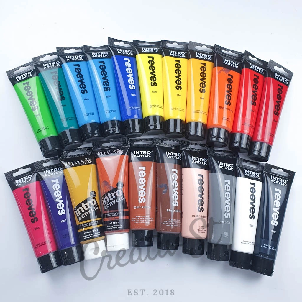 REEVES Intro Cat Acrylic 120 Ml Paint Acrylic Colour Part 1 Cat Akrilik Satuan