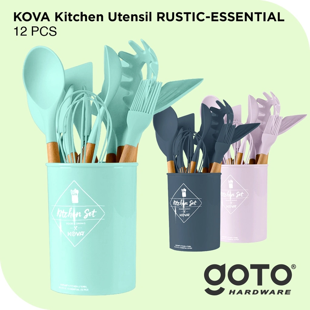 Goto Rustic-Essential Kitchen Utensil 12in1 Spatula Set Sendok Dapur