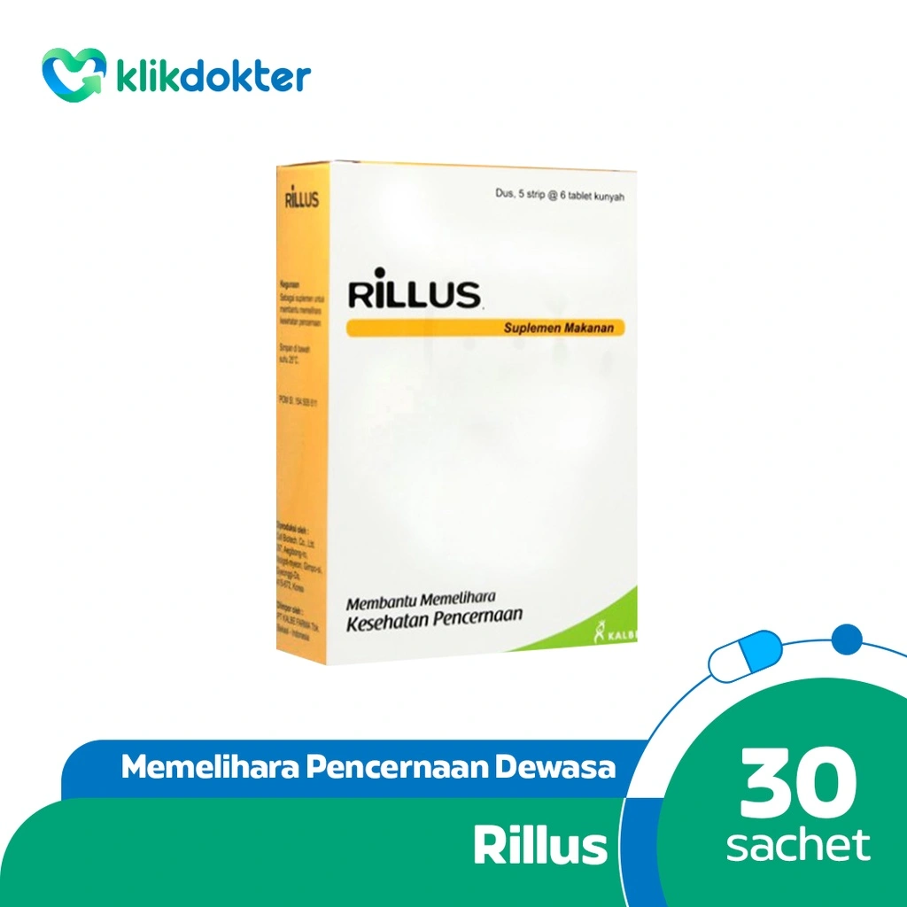 Rillus 30tablet - Suplemen Pencernaan Prebiotik Probiotik