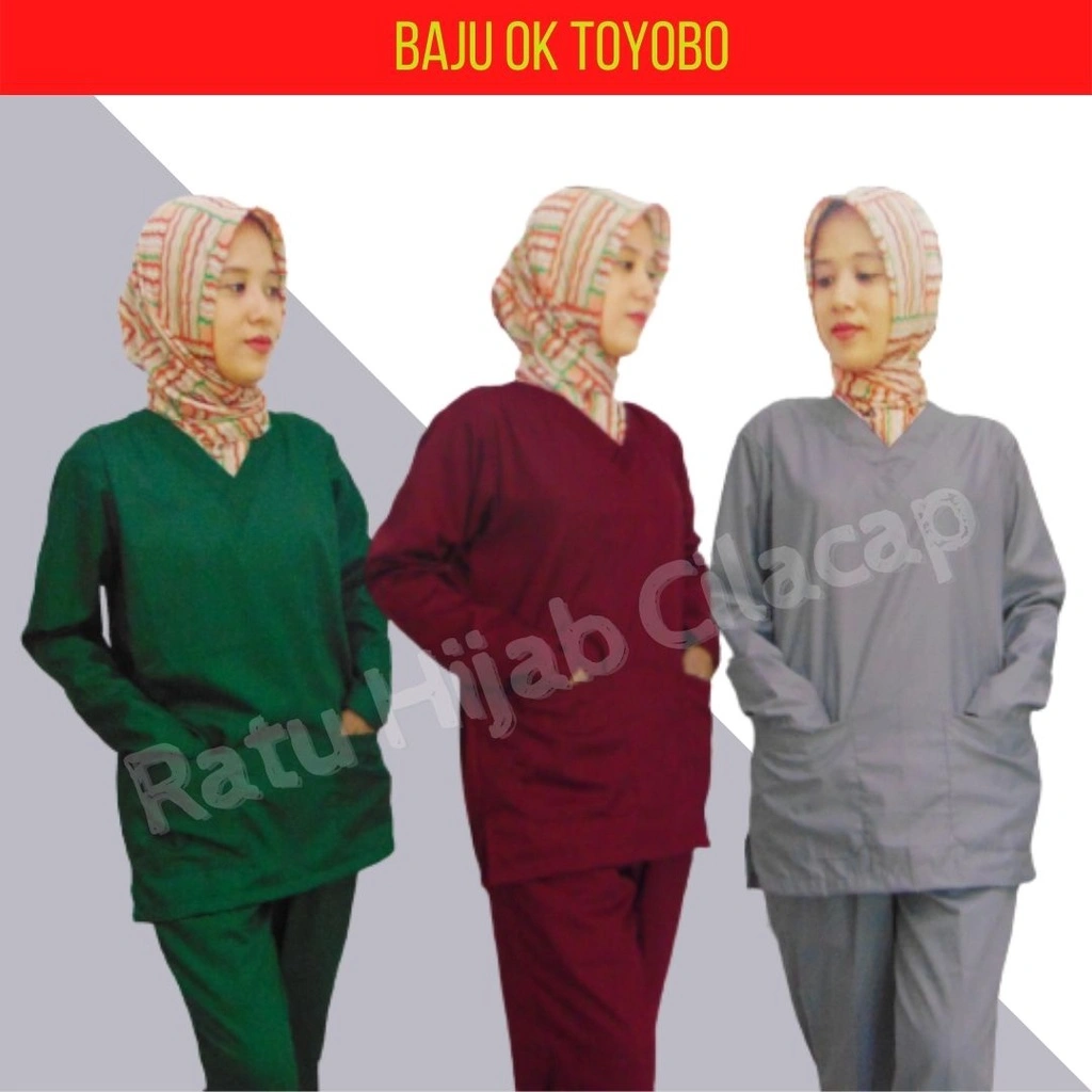 Baju OK OKA Lengan Panjang Polos Dokter Petugas medis Perawat Jaga Toyobo Original Premium XXL XL L M S