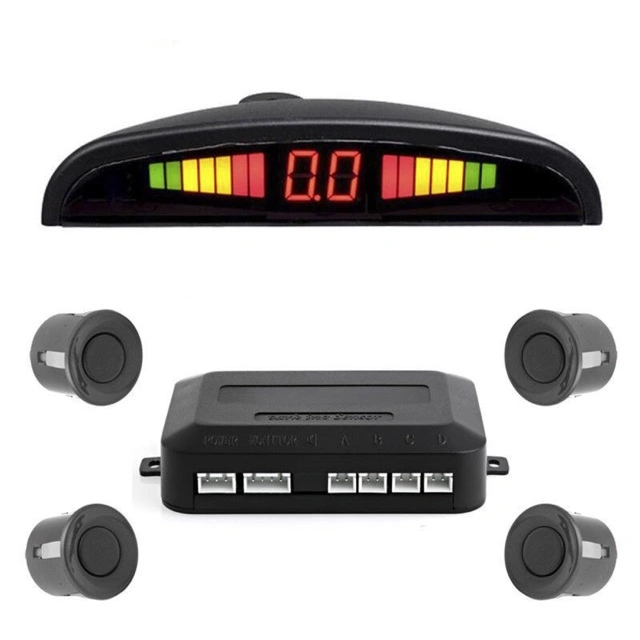Langsung Kirim | Sensor Parkir Mundur Mobil 4 Titik Mata Audio Suara + LED Display / Sensor Parking