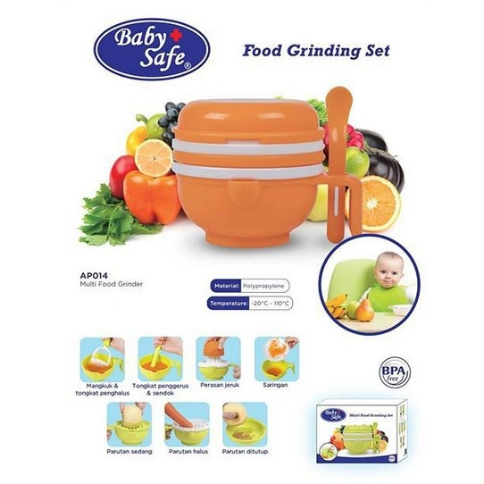 Baby Safe AP014 Multi Food Grinding Set Alat Pengolah MPASI Food Maker BPA FREE Food Maker 1 set
