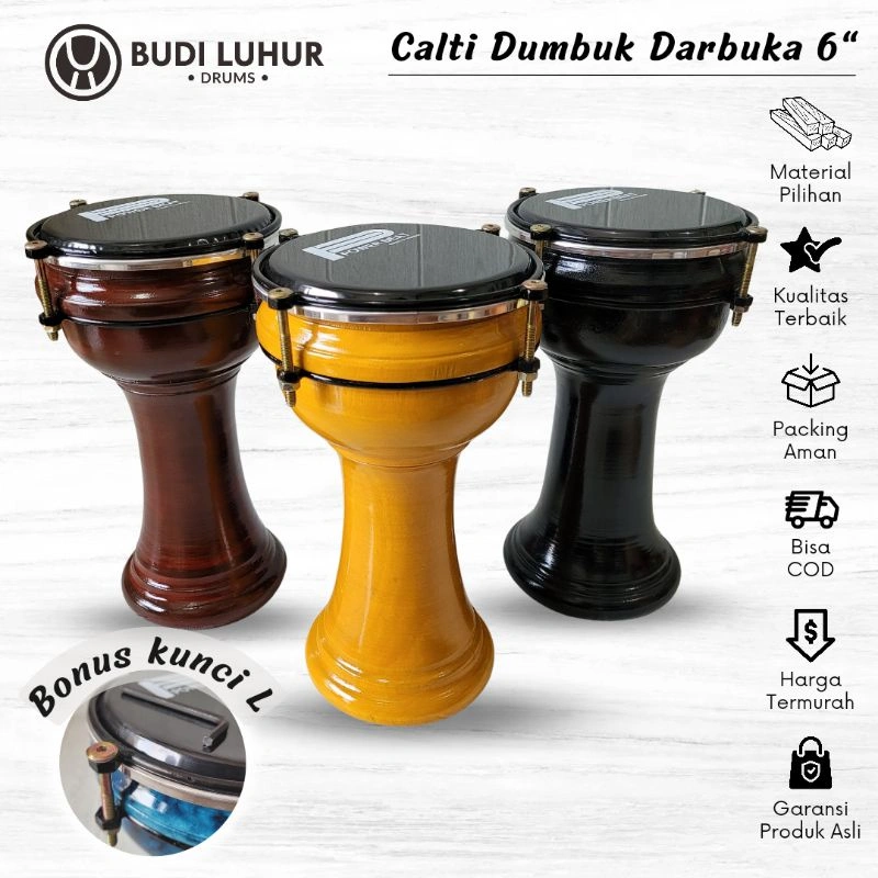 Termurah Calti Dumbuk Pinggang Darbuka Anak Mika 6 inch Alat Sholawat Hadroh Premium Bergaransi