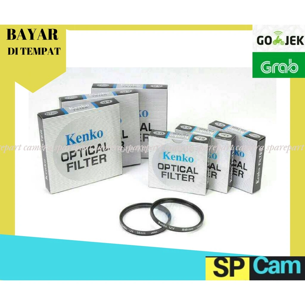 Filter UV Kamera Merk Kenko 37mm 40.5mm 43mm 46mm 49mm 52mm 55mm 58mm 62mm 67mm 72mm 77mm 82mm