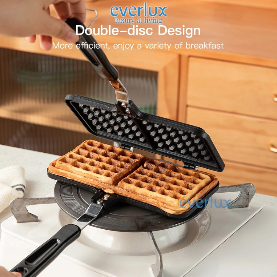 Bestseller! Cetakan kue Waffle Croffle Maker - Tempat buat Wafel Roti Donat Croissant Anti Lengket Marble coated belgian - Alat Mesin croffel crofel waffel