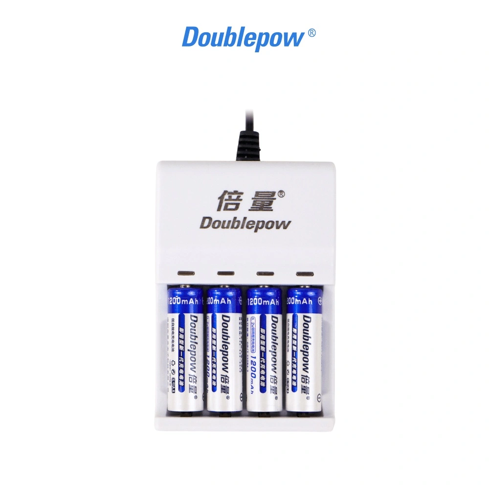 DOUBLEPOW DP-U82 - Charger Baterai 4 slot AA/AAA + 4 PCS AA 1200mAh