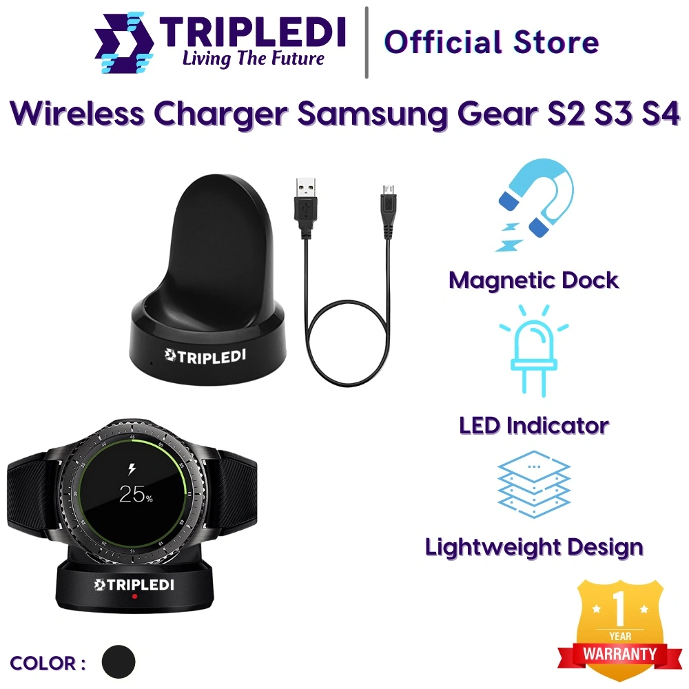 TRIPLEDI Wireless Charger Dock Samsung Gear S2 S3 S4 Classical Frontier Dock Watch