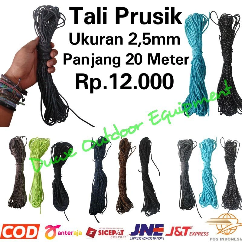 Tali Prusik / Perusik 2,5mm Panjang 20 Meter