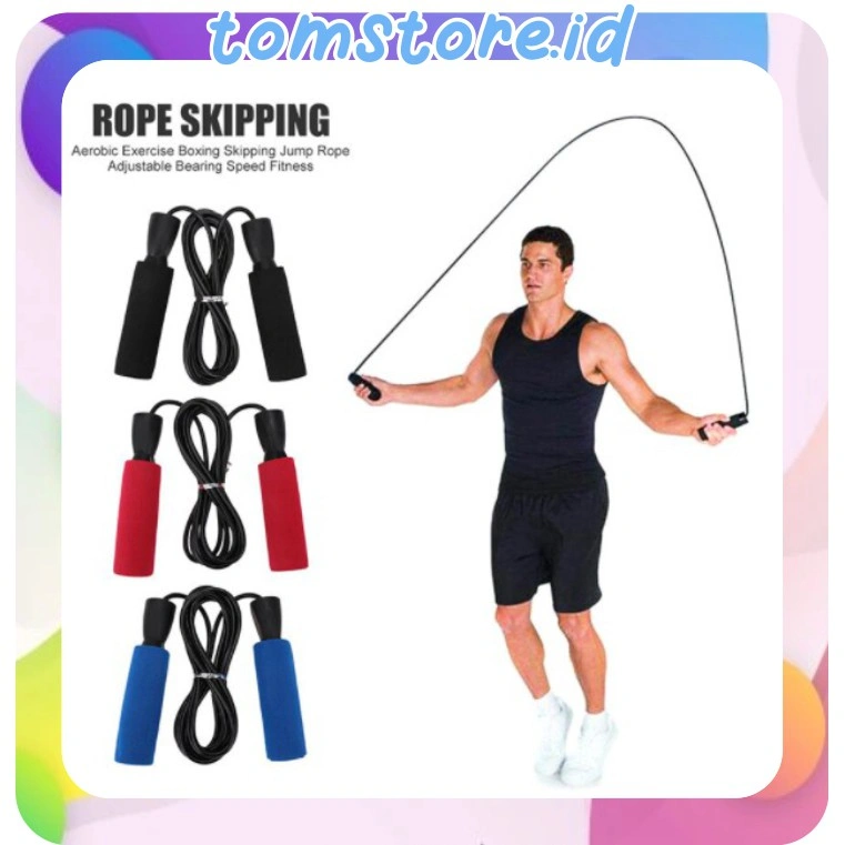 TOMSTORE.ID R488 SKIPPING SPEED ROPE LOMPAT TALI JUMP ROPE FITCOACH